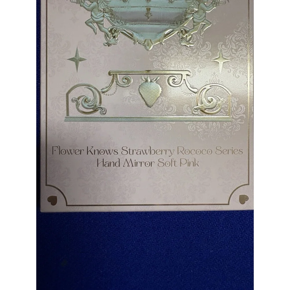 Flower Knows Strawberry Rococo Series Hand Mirror Soft Pink NEW